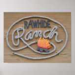 Ranch wood sign poster