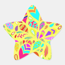 Random Drops of Colour - Pale Yellow Star Sticker
