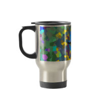 Random multicolored crystals coffee mugs