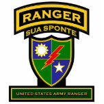 Ranger crest and tab - Sua Sponte photo sculptures
