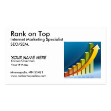 Rank on Top Website marketing Business Cards