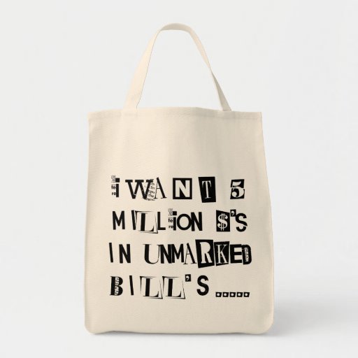 Ransom Note Canvas Bag