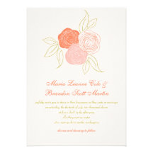 Ranunculus Bouquet Wedding Invitation