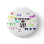 Rape Awareness No Means No! buttons