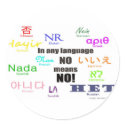Rape Awareness No Means No! stickers