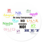 Rape Awareness No Means No! stickers