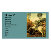 Raphael's "St. George and the Dragon" (circa 1505) Business Card Templates