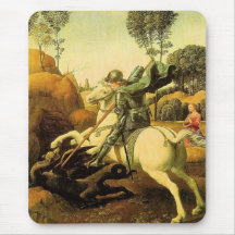 Raphael's "St. George and the Dragon" (circa 1505) Mousepads