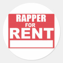 Rapper For rent Sticker