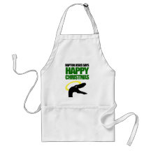 Raptor Jesus says Happy Christmas Apron
