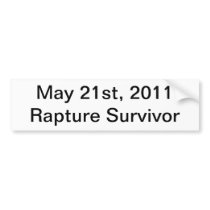 Rapture Survivor Bumper Sticker