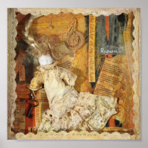 Rapunzel 1 original poetry and collage poster
