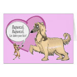 Rapunzel the Afghan hound Greeting Card