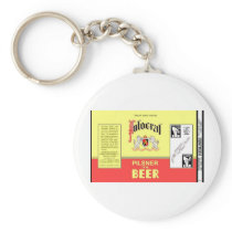 RARE AUTOCRAT FLAT TOP BEER CAN DESIGN KEYCHAIN
