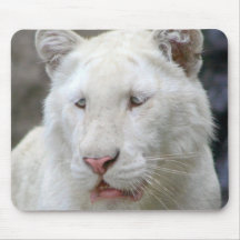 Rare White Tiger Mouse Pad