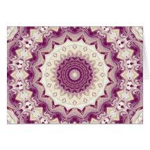 Raspberries & Cream Kaleidoscope Greeting Cards