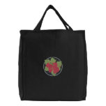 Raspberries embroidered bags