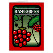 Raspberries Greeting Cards