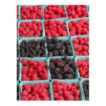 Raspberry and Blackberry Pints Post Card