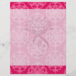 Raspberry and pink damask flyer