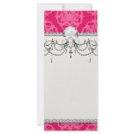 Raspberry and pink damask rack cards