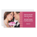 Raspberry Argyle Save The Date Engagement Photo photo cards