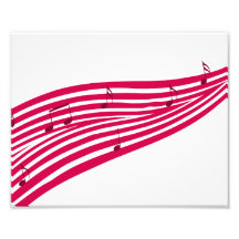 Raspberry Boulevard Striped Music Logo Photographic Print
