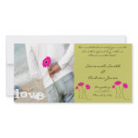 Raspberry Gerbers on Lime Save The Date photo cards