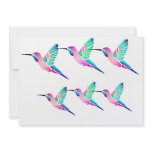 Raspberry Mint Sorbet Hummingbirds invitations