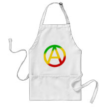 Rasta Anarchy Symbol Aprons