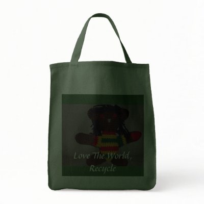 Rasta Bear, one love 2, Love The Worl... Bags