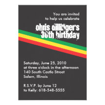 Rasta Birthday Invitation