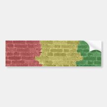Rasta Brick Bumper Sticker