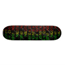 rasta colour graffiti  deck skate deck