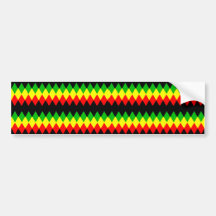 Rasta Diamonds. Red Gold and Green. Jah Rastafari Bumper Stickers