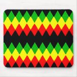 Rasta Diamonds. Red Gold and Green. Jah Rastafari Mousemat