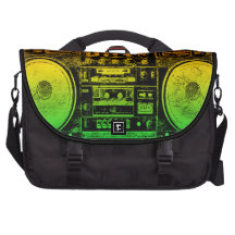 Rasta ghetto blaster laptop commuter bag
