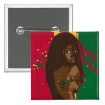 Rasta Girl Buttons