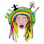 rasta hippie babe photo sculptures