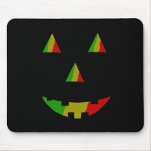 Rasta Jack-O-Lantern Mouse Mat
