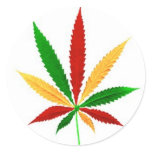 rasta leaf stickers