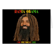 Rasta Obama for President 2012 Card