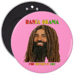 Rasta Obama for President 2012 pink buton