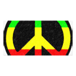 Rasta Peace-Sign photo cards