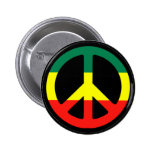 Rasta Peace Symbol Buttons