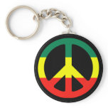Rasta Peace Symbol Key Chains