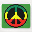 Rasta Peace Symbol mousepads