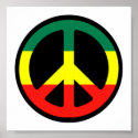 Rasta Peace Symbol posters