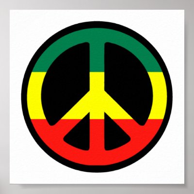 Rasta Peace Symbol Posters by makelovenotwar