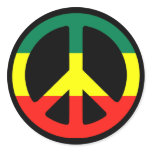 Rasta Peace Symbol stickers